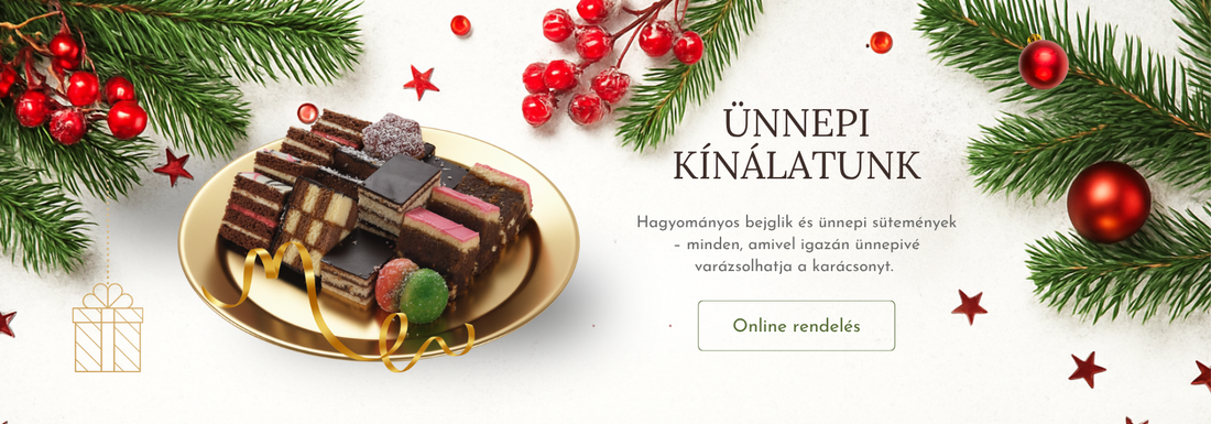 Ünnepi sütemény kínálat