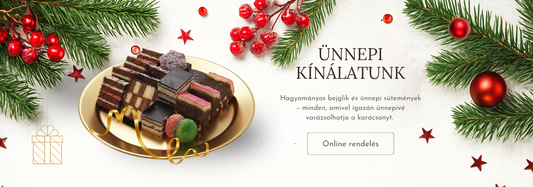 Ünnepi sütemény kínálat